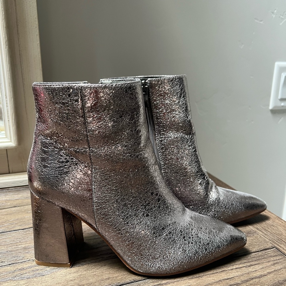 ShuShop Silver Ankle Boots
